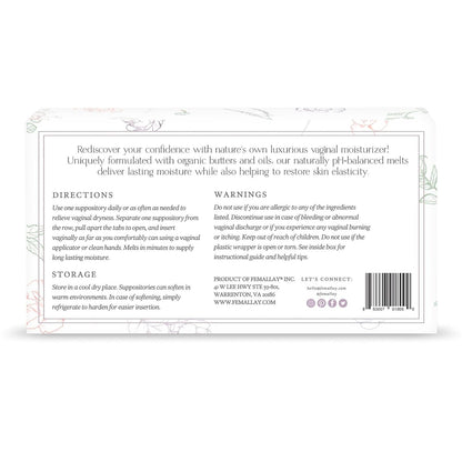 Natural Vaginal Moisturizer Suppositories for Women
