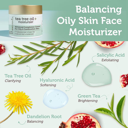 Natural Tea Tree Oil Face Cream - Acne Control Moisturizer