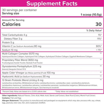 Natural Collagen Powder Supplement with Probiotics