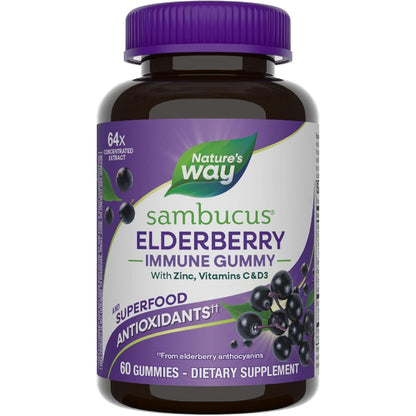 Elderberry Immune Boost Gummies with Vitamin C & Zinc - Mycosmeticslondon