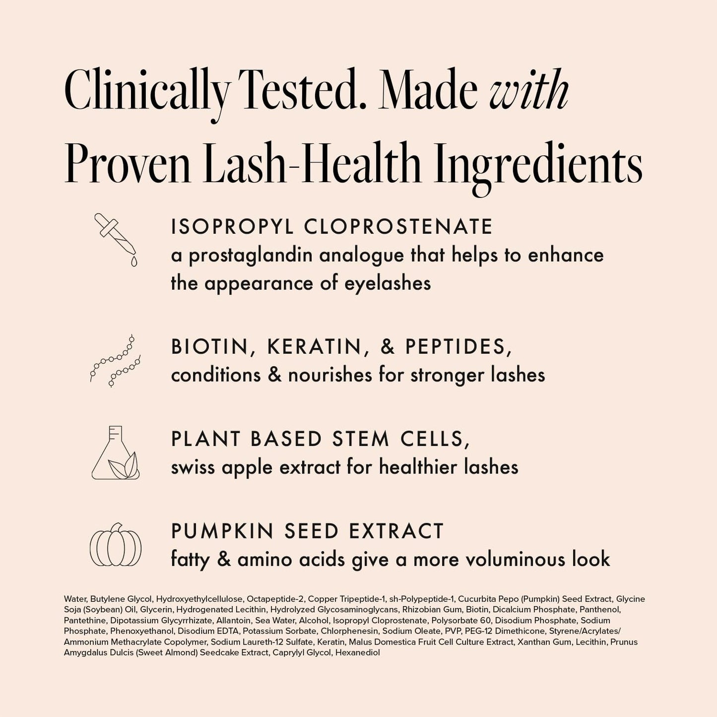 Natural Eyelash Growth Serum 3ml Thick Lashes Booster