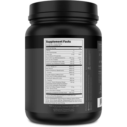 Powerful Black Pre Workout Supplement 30 Servings