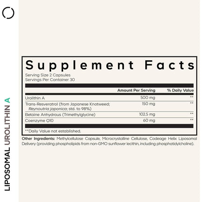 Natural Anti Aging Supplement with CoQ10 & Resveratrol