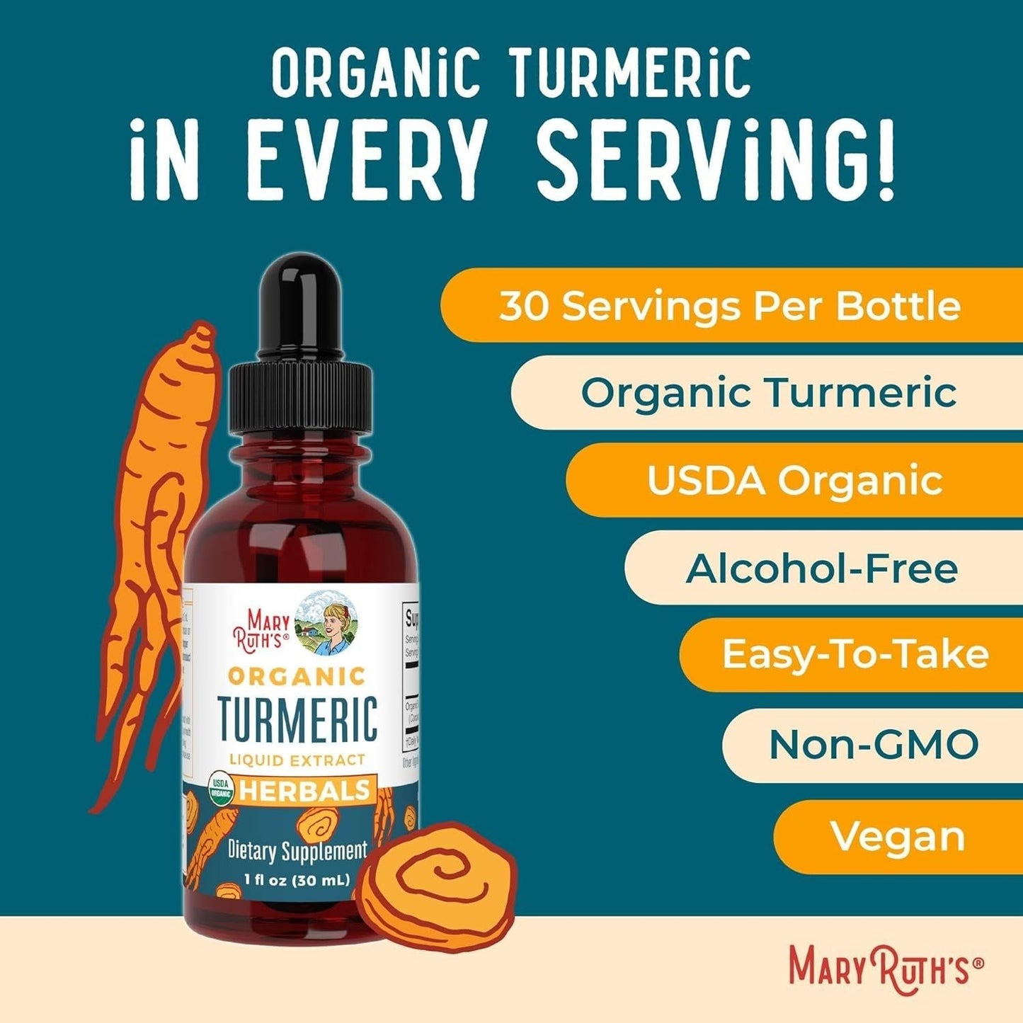 Natural Turmeric Extract Supplement for Immune Support