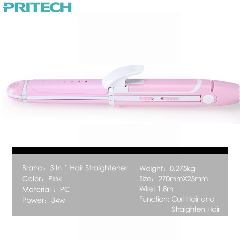 Pro Hair Straightening Curling Iron for Salon Style Results