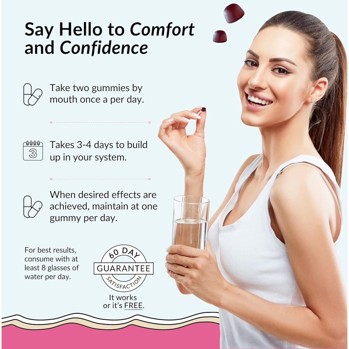 Natural Vaginal Health Wetness Gummies for Women