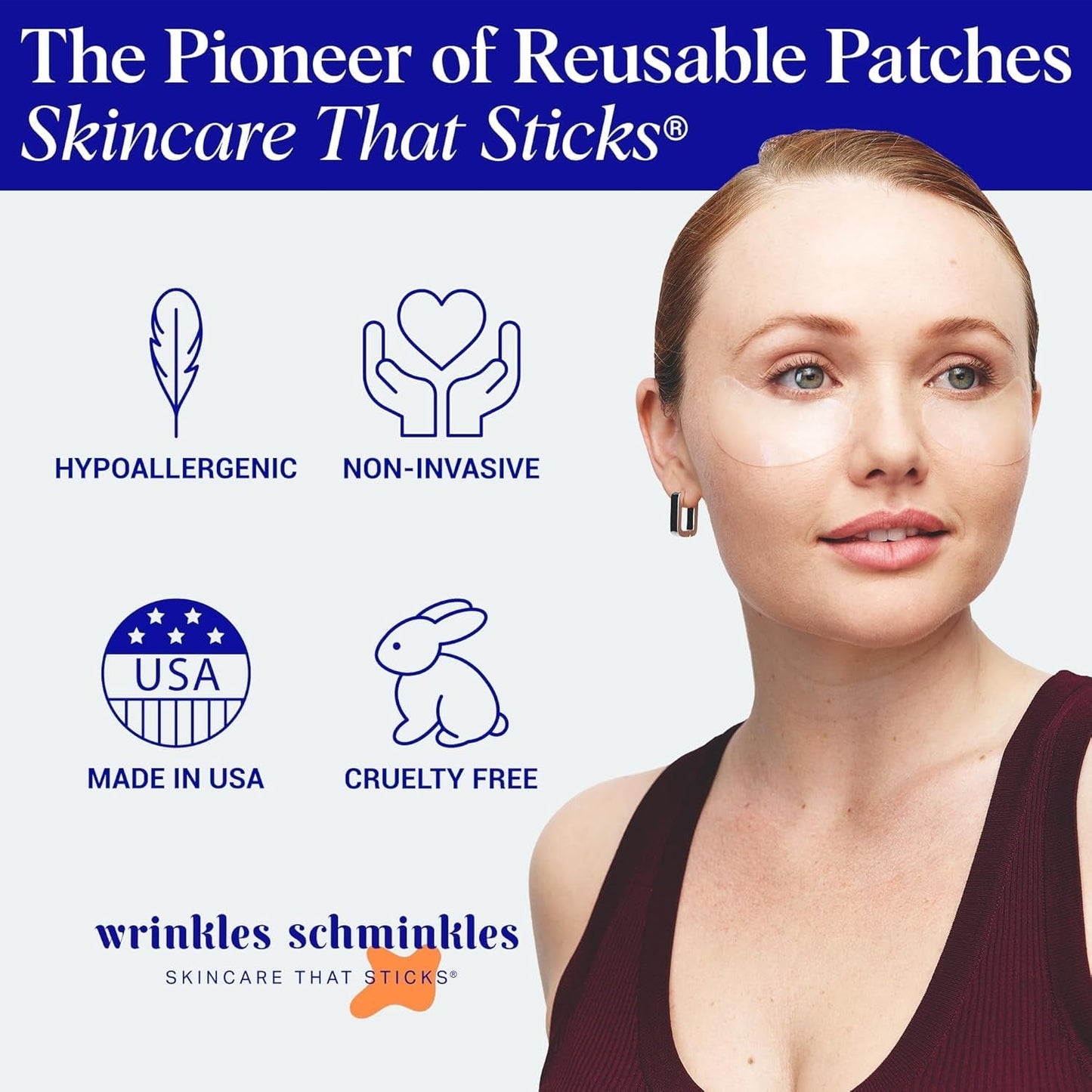 Anti Aging Eye Patches - 6 Reusable Silicone Pads