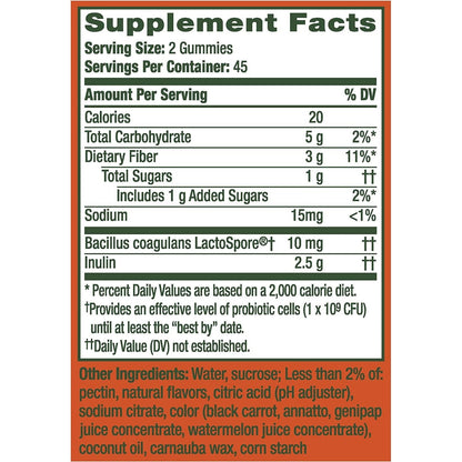 Probiotic Gummies with Prebiotics - 90ct Natural Digestive Aid
