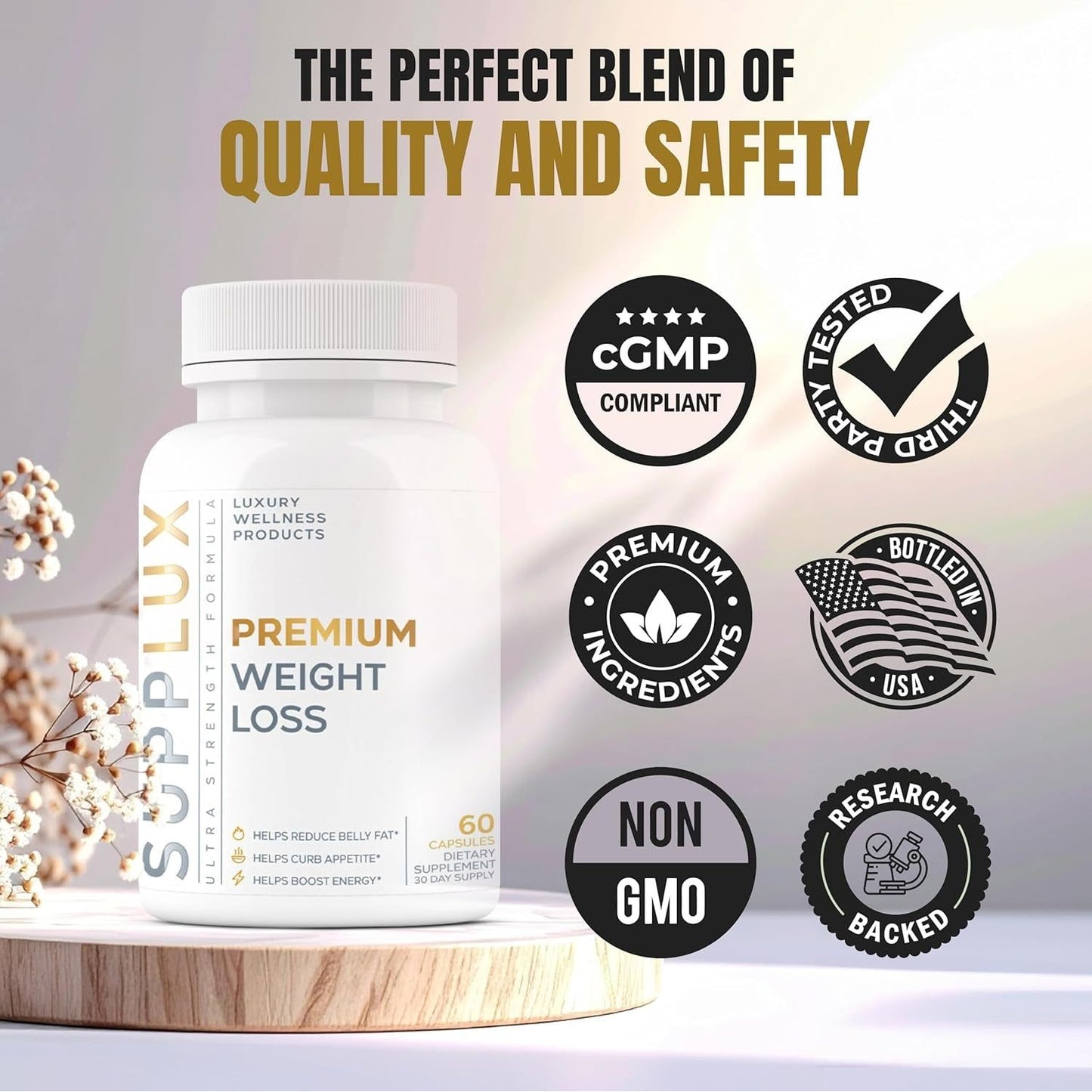 Natural Fat Burner Pills - 60 Count | Boost Metabolism & Energy