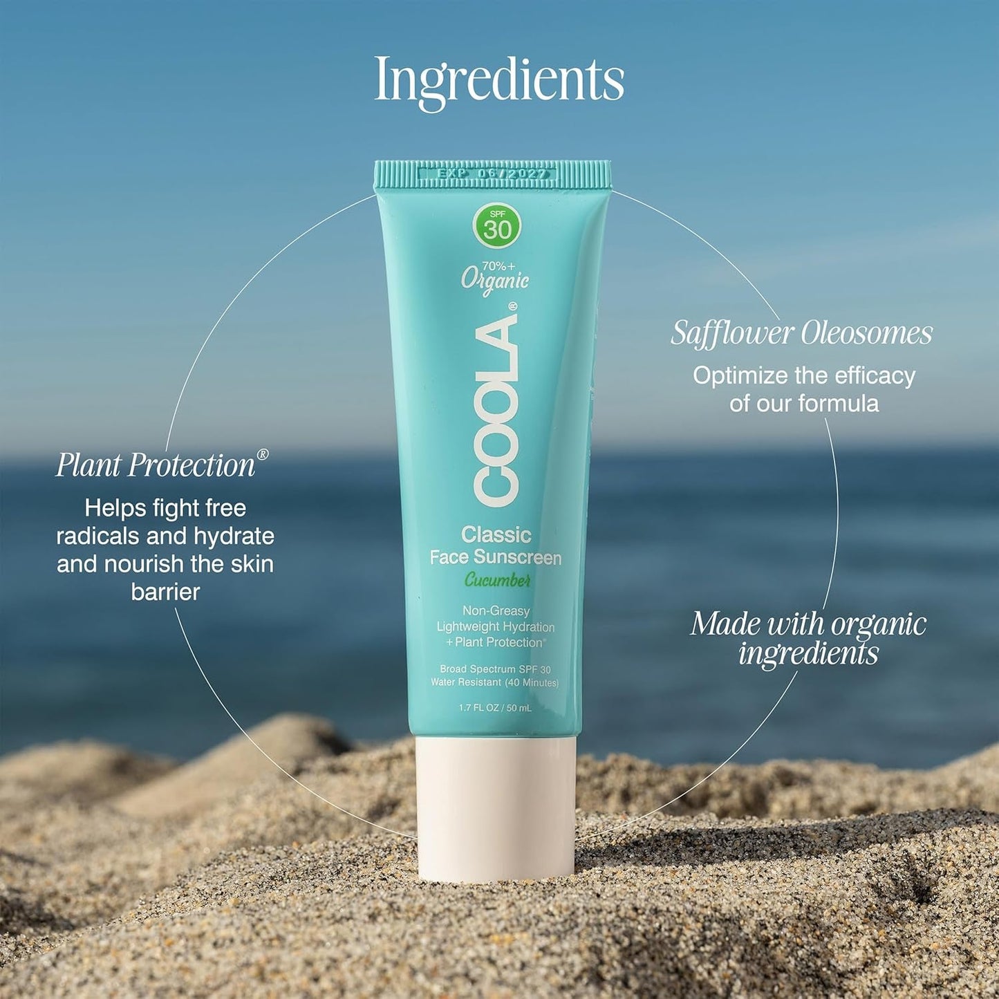 Natural Daily Face Sunscreen SPF 30 Moisturizing Cream