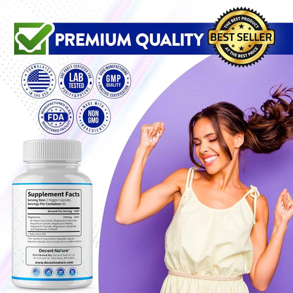 Essential Magnesium Supplement 90 Capsules - Boost Energy