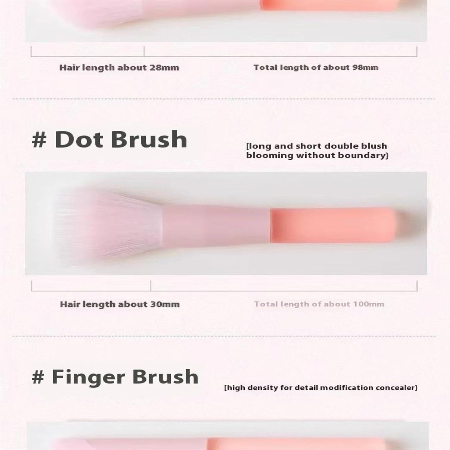 Travel Pink Makeup Brush Kit