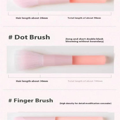 Travel Pink Makeup Brush Kit