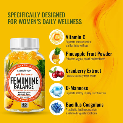 Women's Probiotic Gummies with Cranberry & Vitamin C