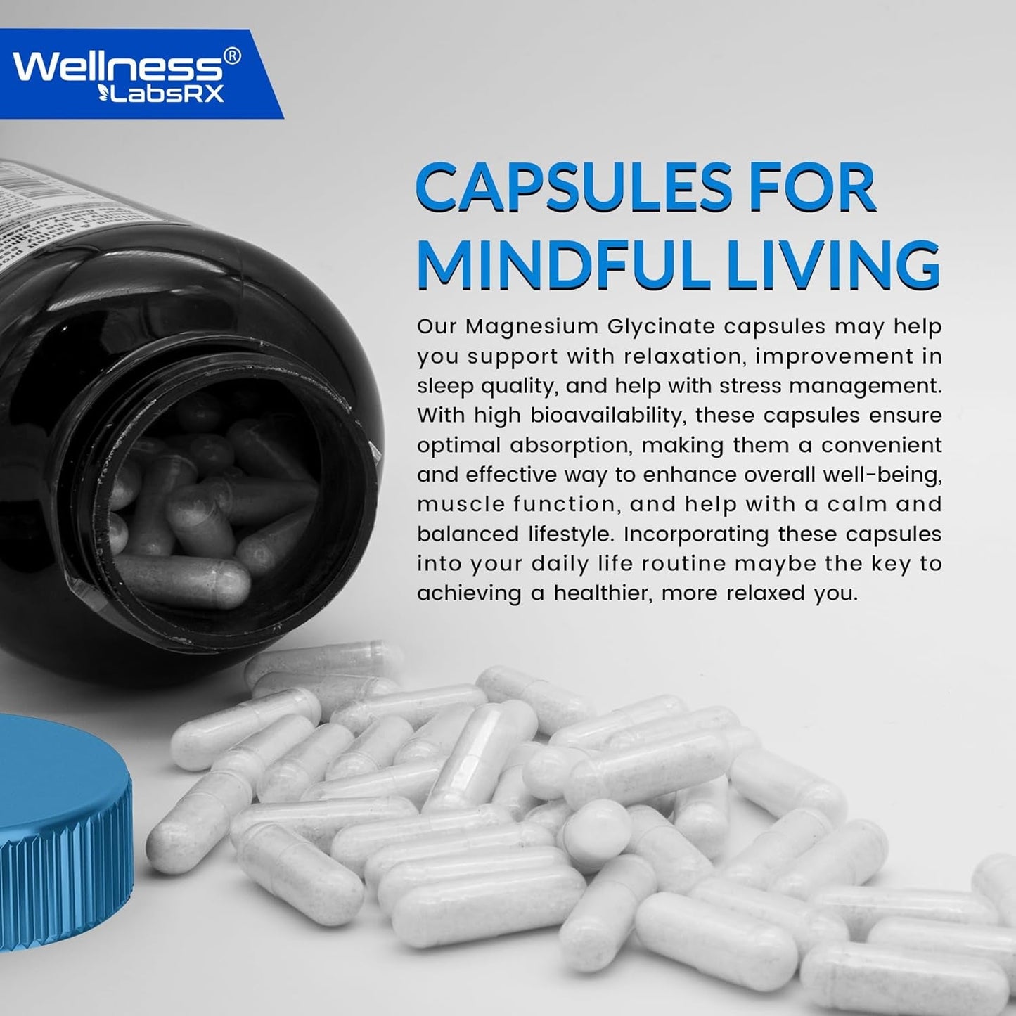 Relaxing Magnesium Supplement 750mg 120 Capsules