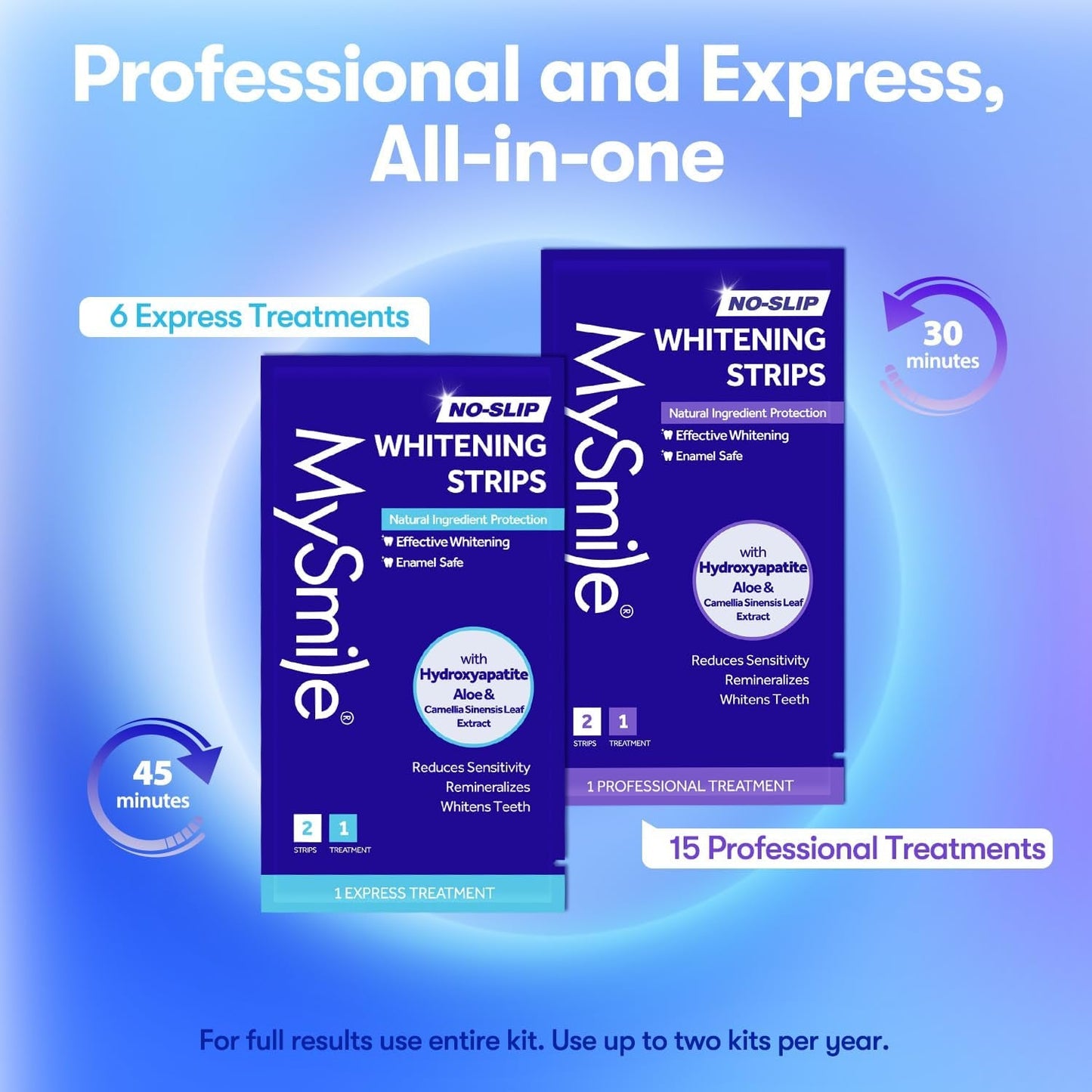 Professional At-Home Teeth Whitening Strips Kit