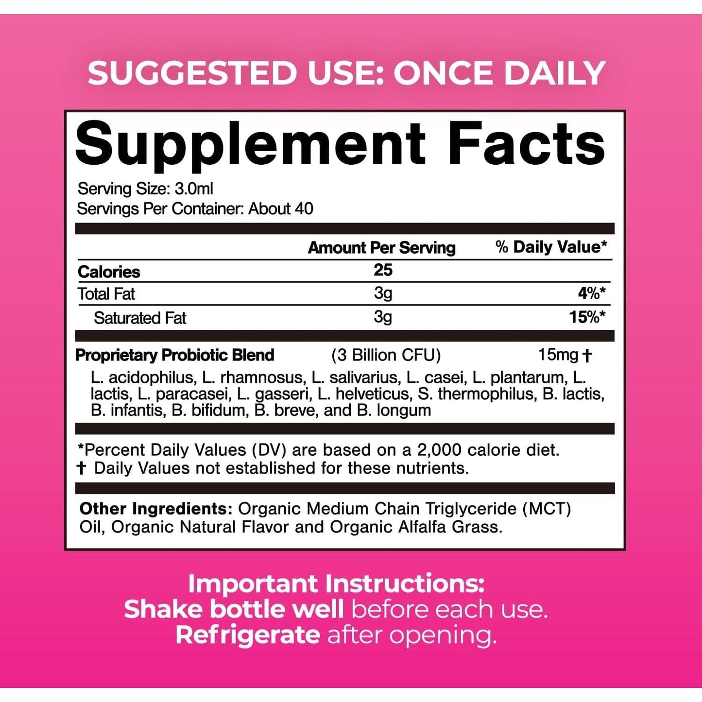 Natural Probiotic Supplement for Women - 120ml