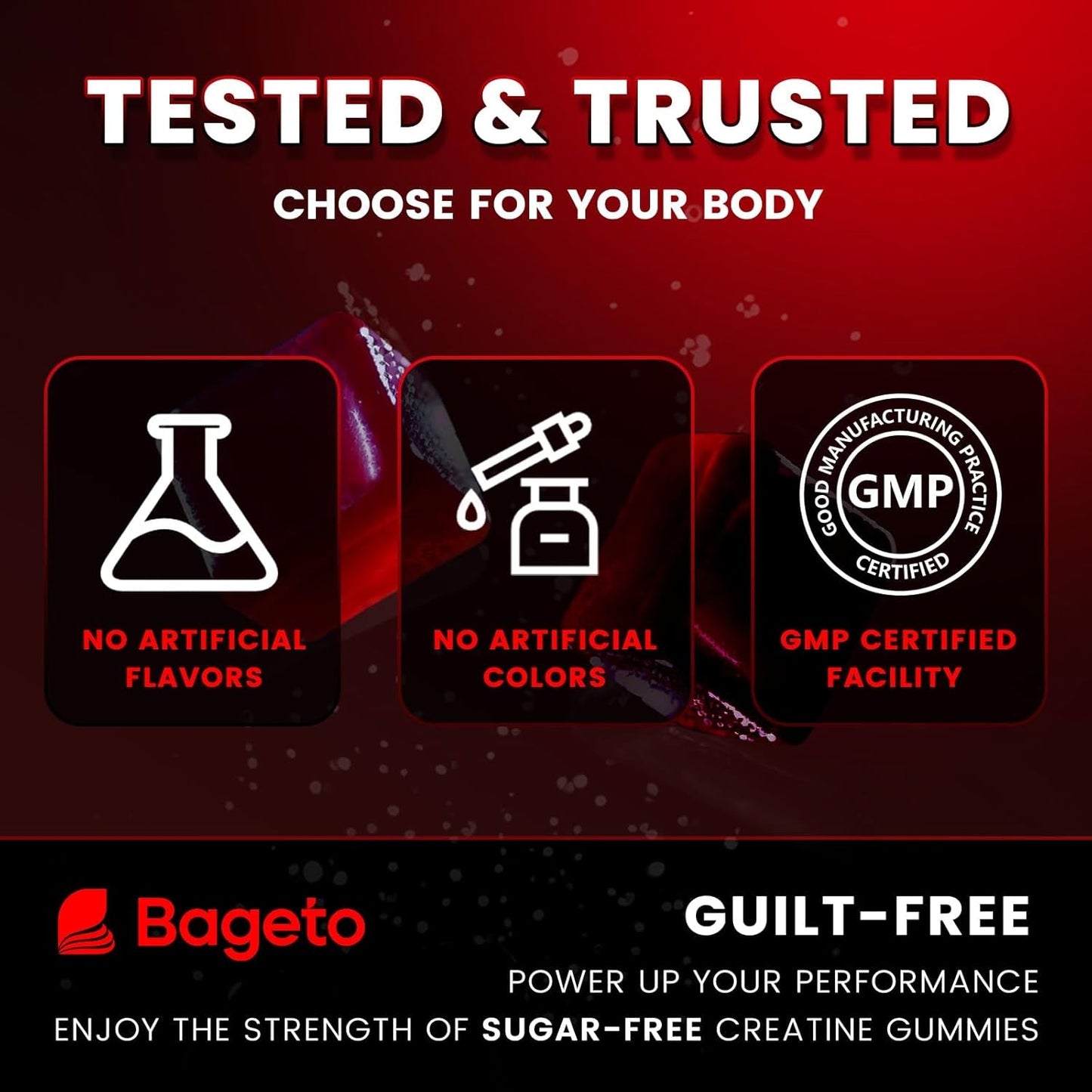High Strength Sugar Free Creatine Gummy Supplements