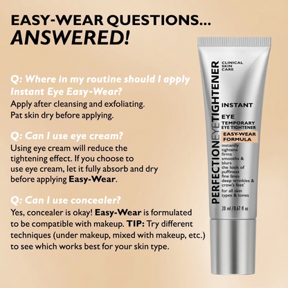 Instant Eye Tightener Cream – For Puffiness, Fine Lines and Wrinkles, Easy-Wear Formula with Brush Free