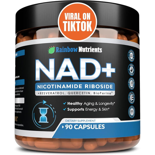 Premium NAD+ Supplement - 90 Capsules | Anti Aging Energy Booster - Mycosmeticslondon
