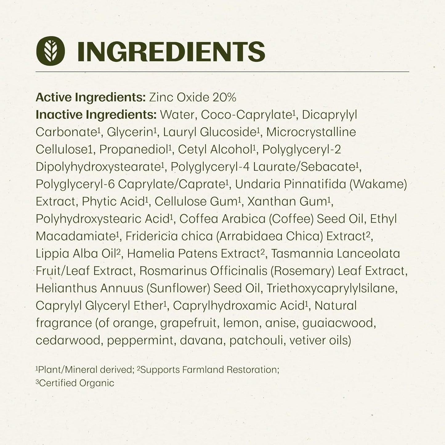 Natural Daily Sunscreen Cream SPF 30 with Antioxidants