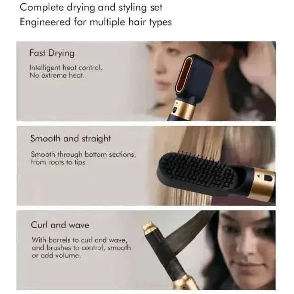 All-in-One Hair Curler and Straightener Set