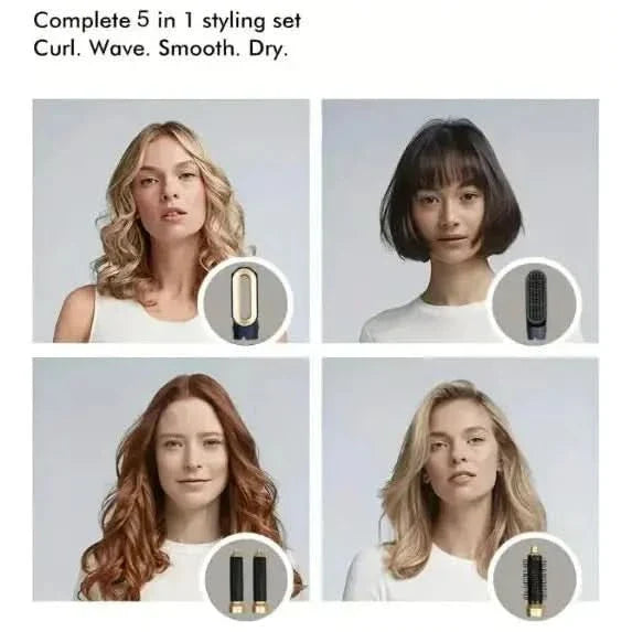 All-in-One Hair Curler and Straightener Set