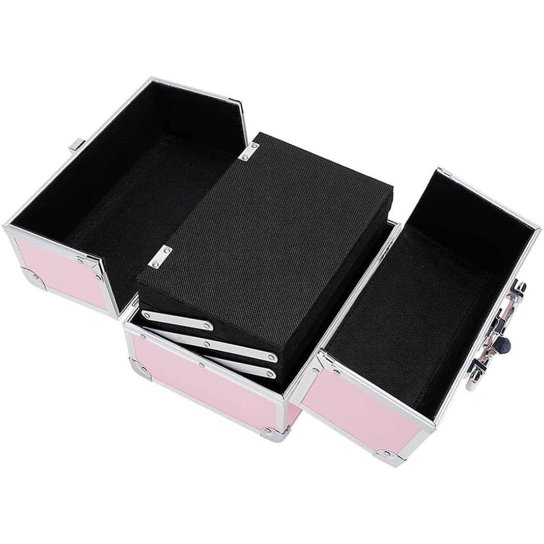 Portable Cosmetic Storage Box with Mirror