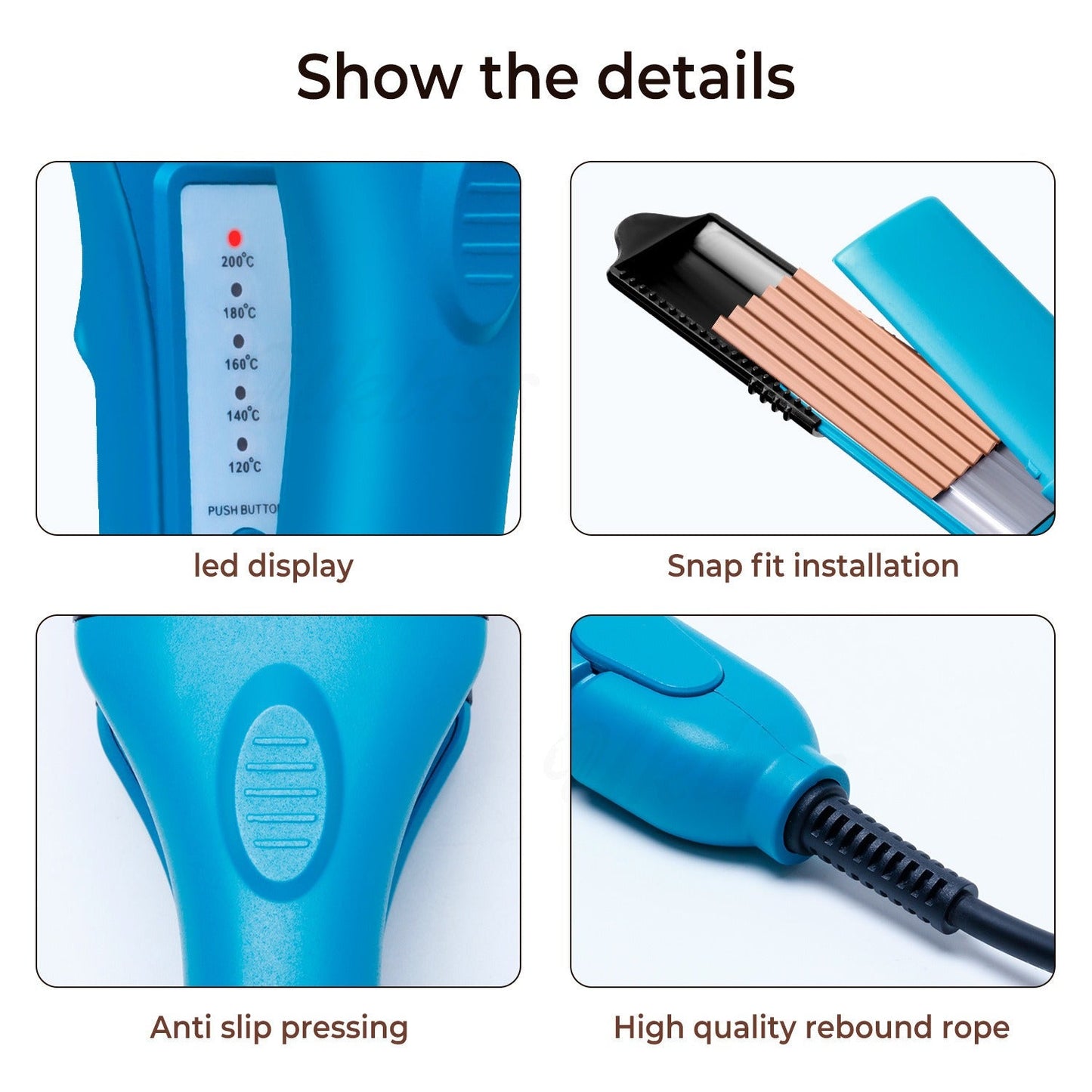 Cute Pattern Hair Styler - Electric Straightener & Curler