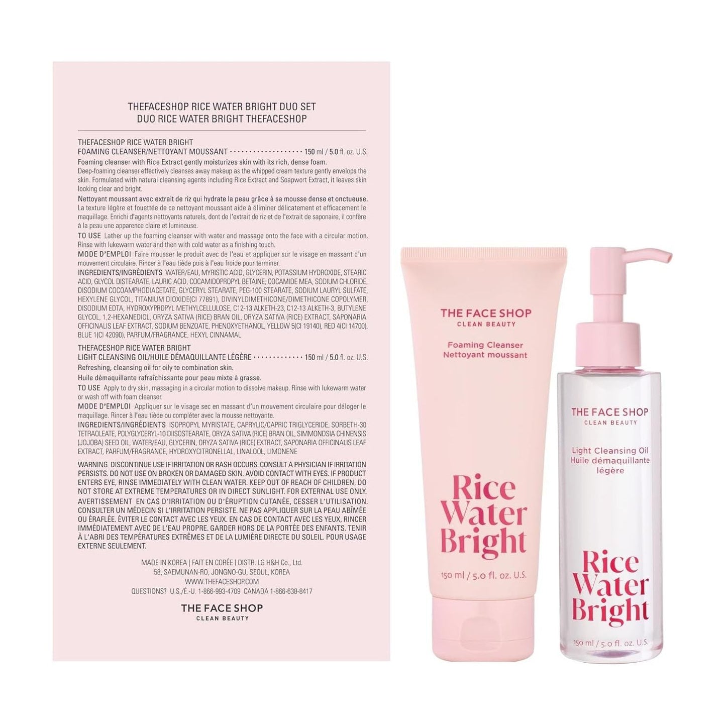 Natural Rice Water Double Cleansing Set