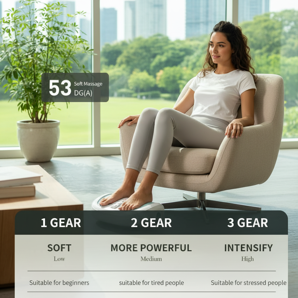 Heated Foot Massager with Vibrations for Lumbar Back Knee Pain