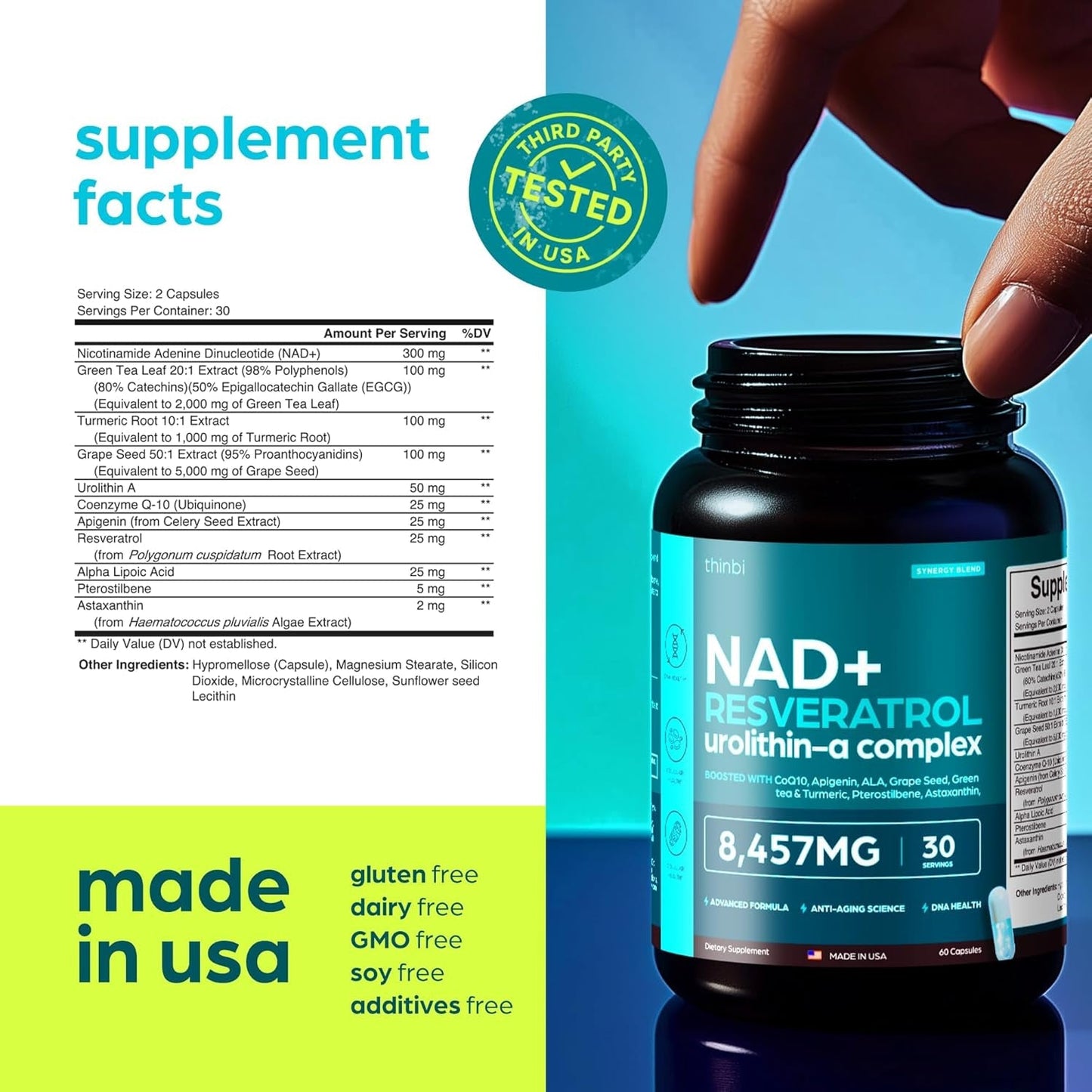 Natural Energy Boost NAD+ Capsules for Anti Aging