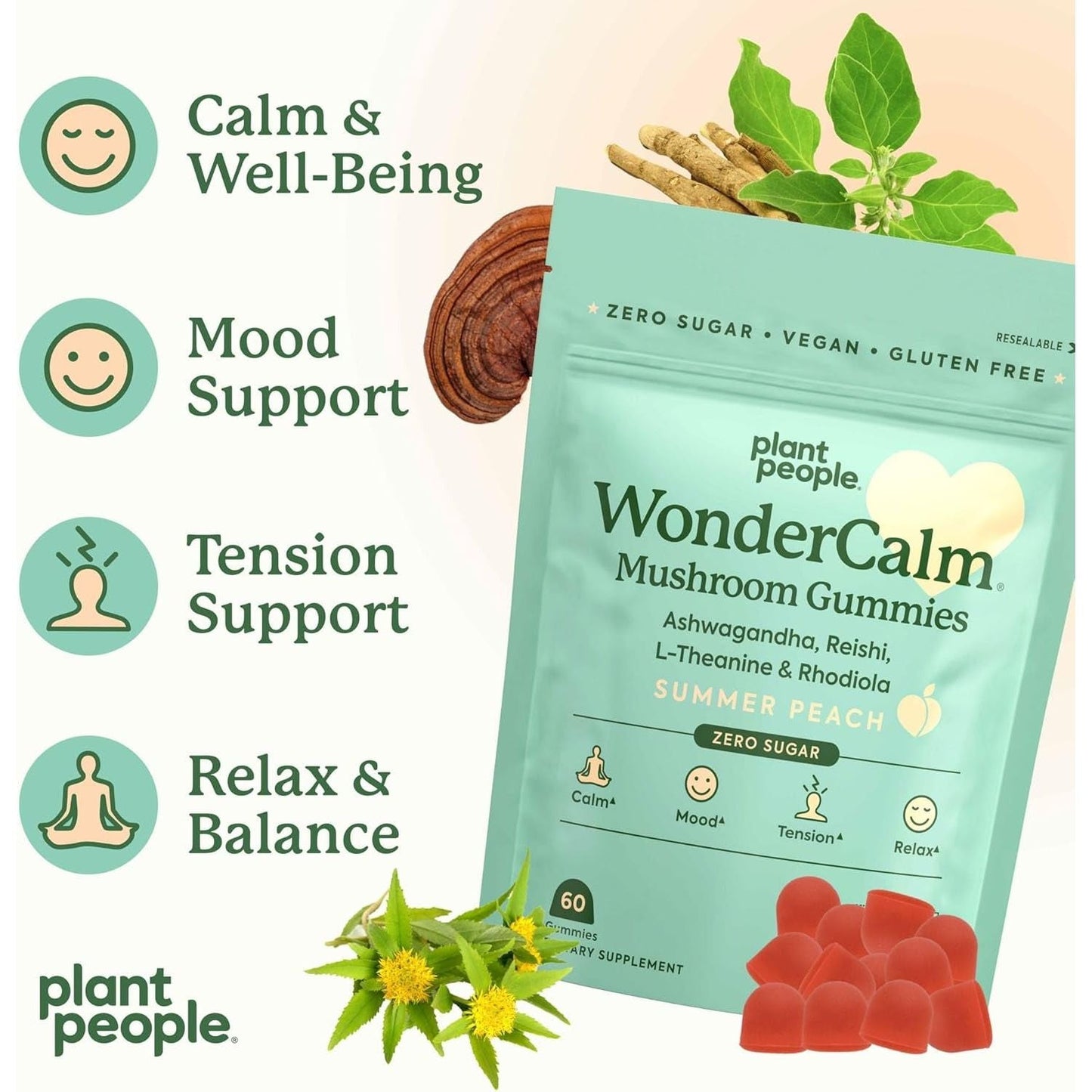 Calm Mind Mushroom Gummies with Ashwagandha