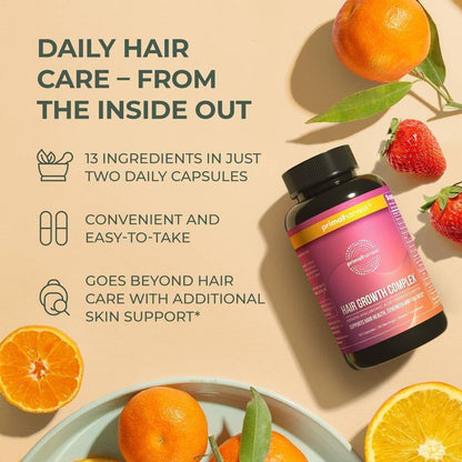 Natural Hair Growth Supplements - Biotin & Zinc Vitamins