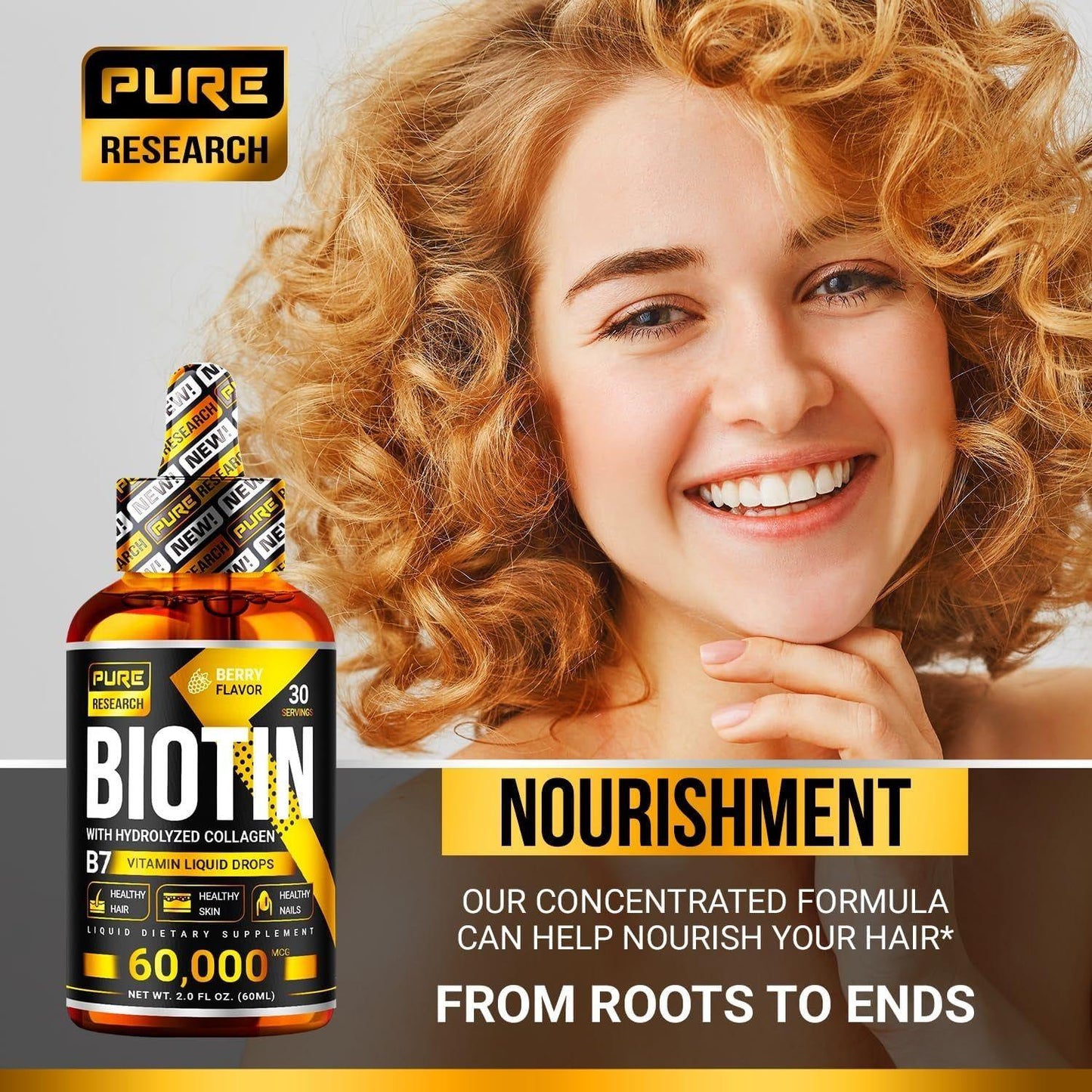 Strong Hair Skin Nail Liquid Supplement Drops