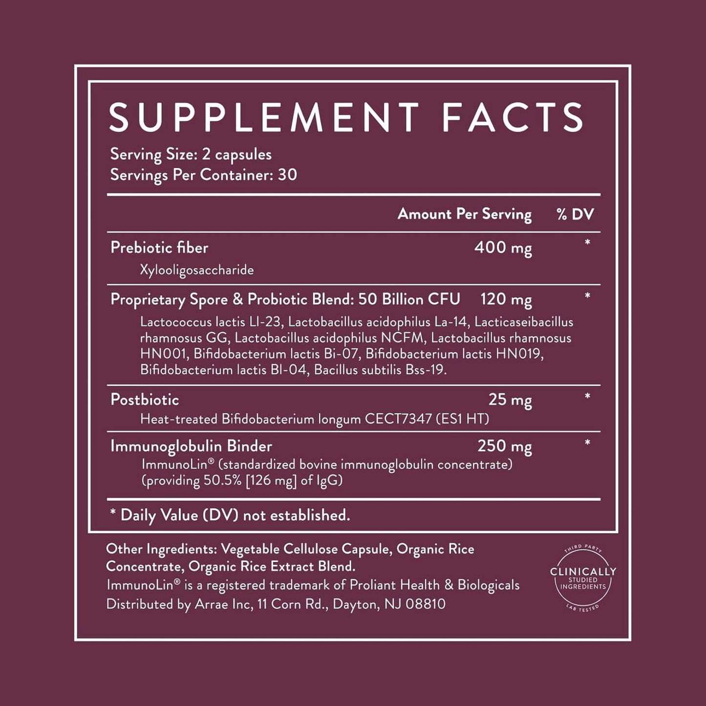 Natural Women's Probiotic Supplement - 60 Capsules