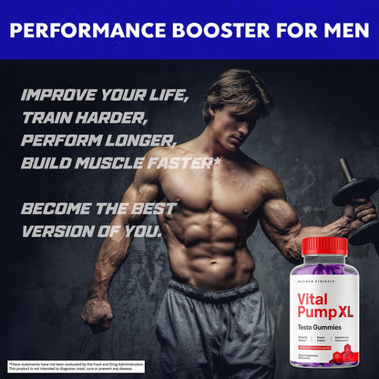 Strong Testo Boost Gummies for Men - 60 Count