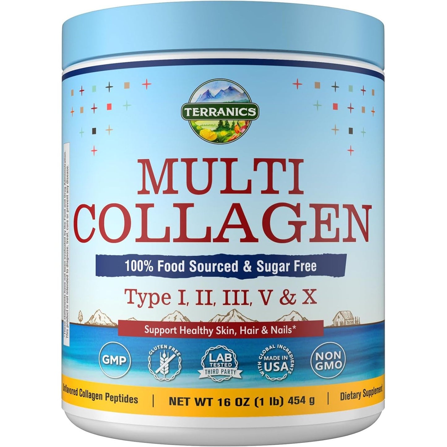Premium Collagen Powder 454g - Skin Hair Joint Supplement - Mycosmeticslondon