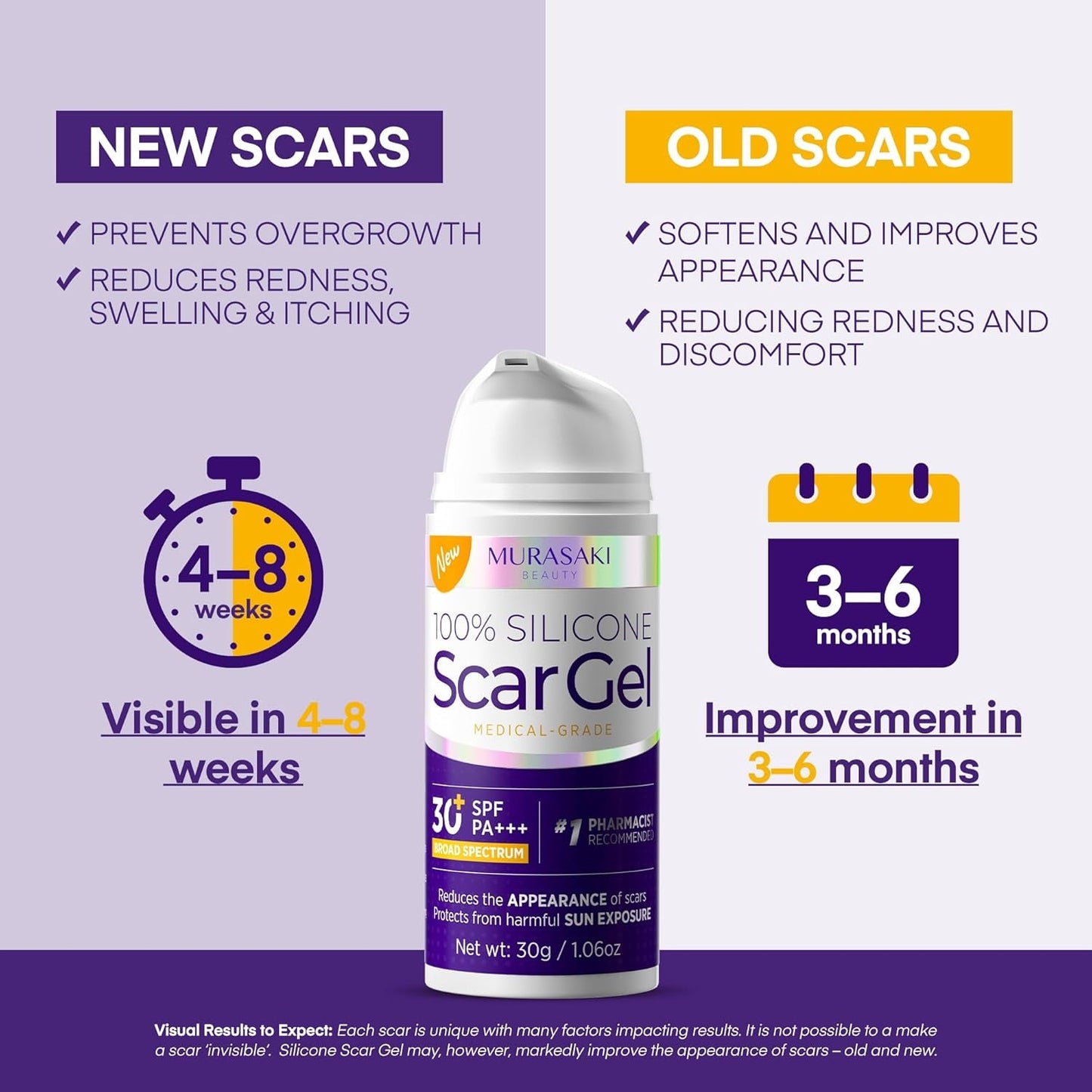Silicone Scar Cream with SPF 30 for Sensitive Skin