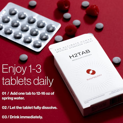 Raspberry Hydrogen Energy Boost Tablets