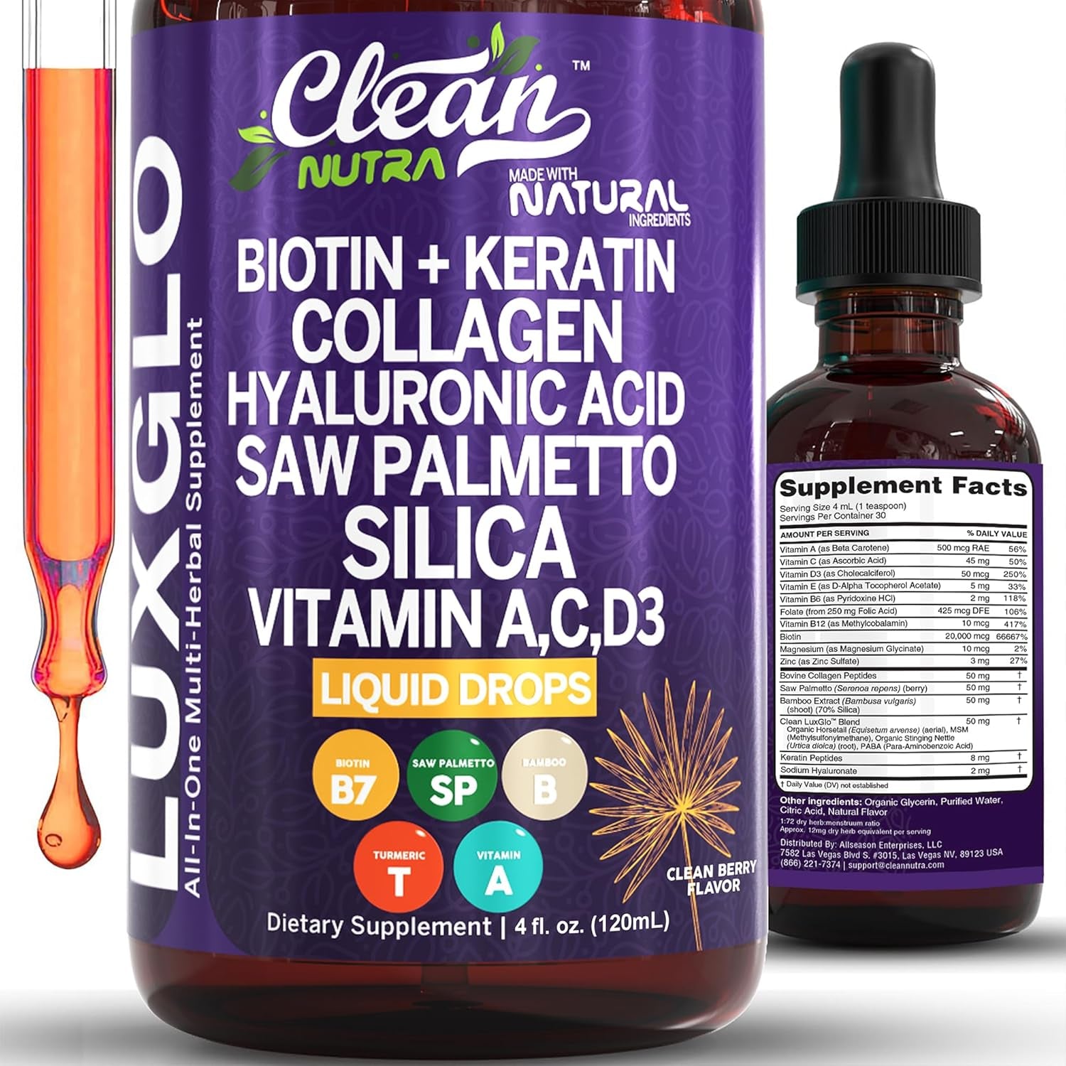 Natural Beauty Liquid Supplement for Hair Skin Nails - Mycosmeticslondon