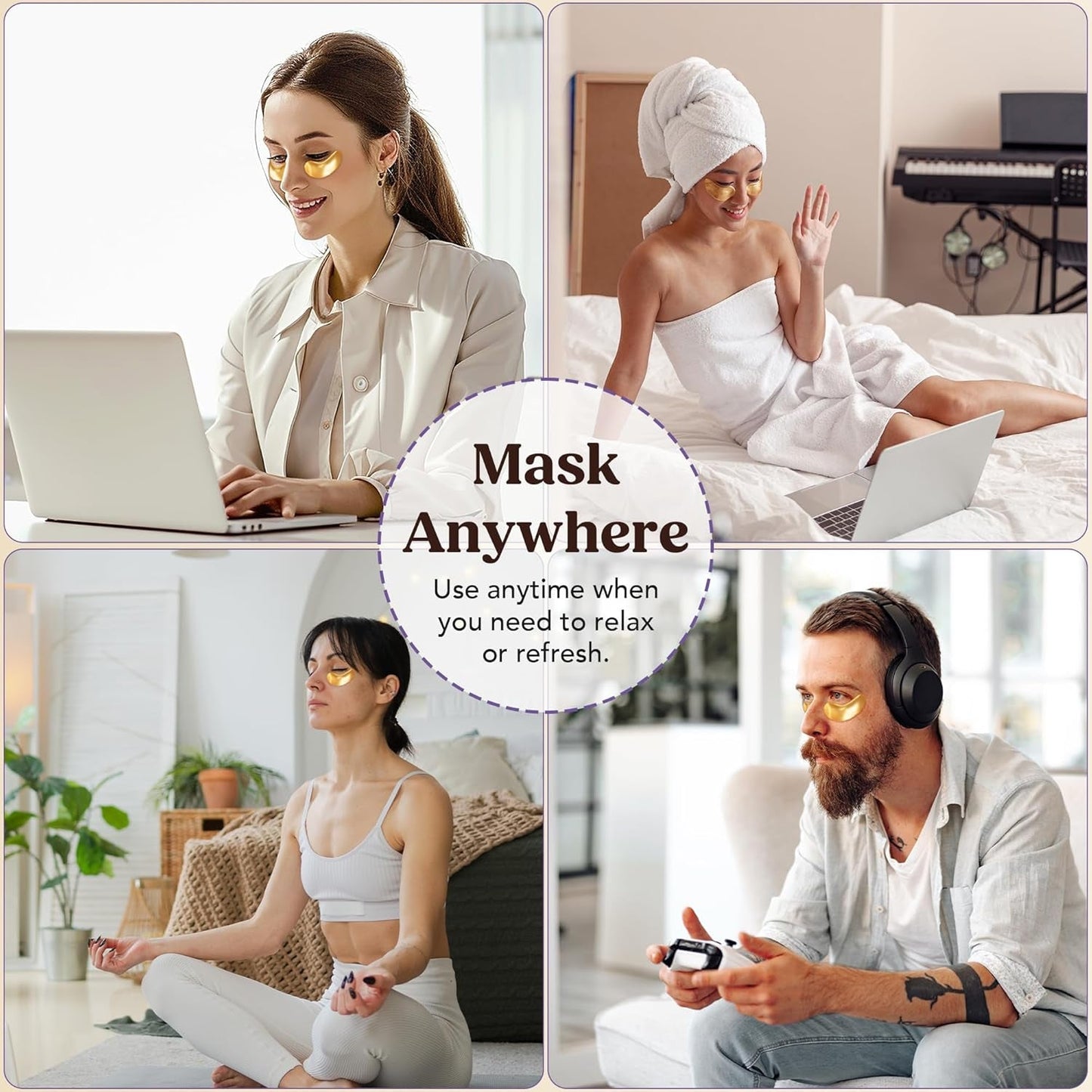 Brightening Under Eye Masks 50 Pairs - Reduce Puffiness