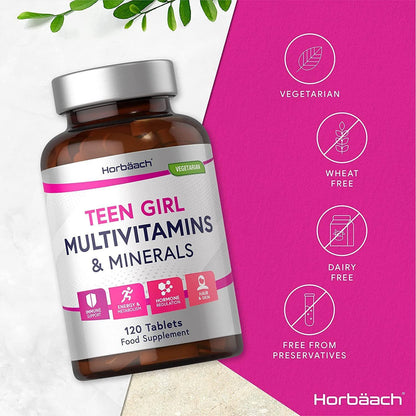 Essential Vitamins for Teen Girls - 120 Count
