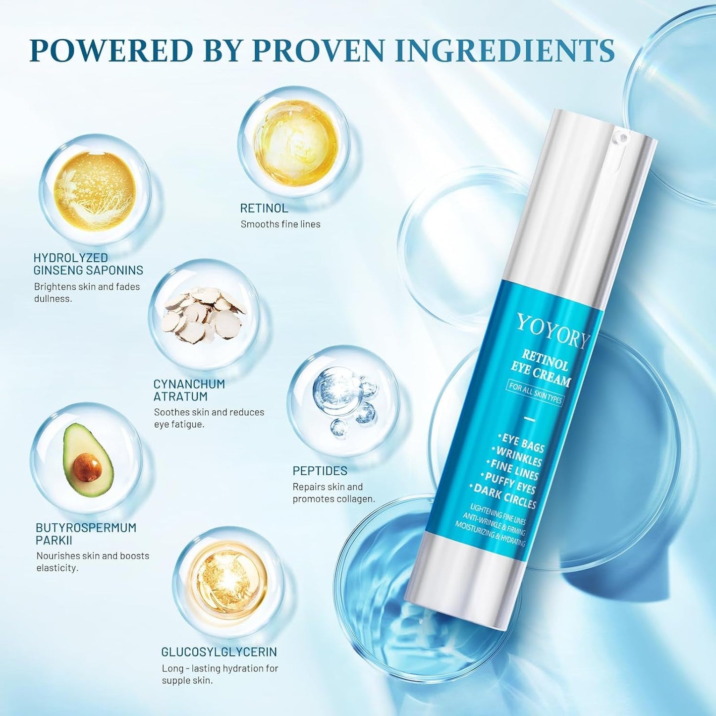 Anti Aging Eye Cream Reduces Wrinkles & Dark Spots