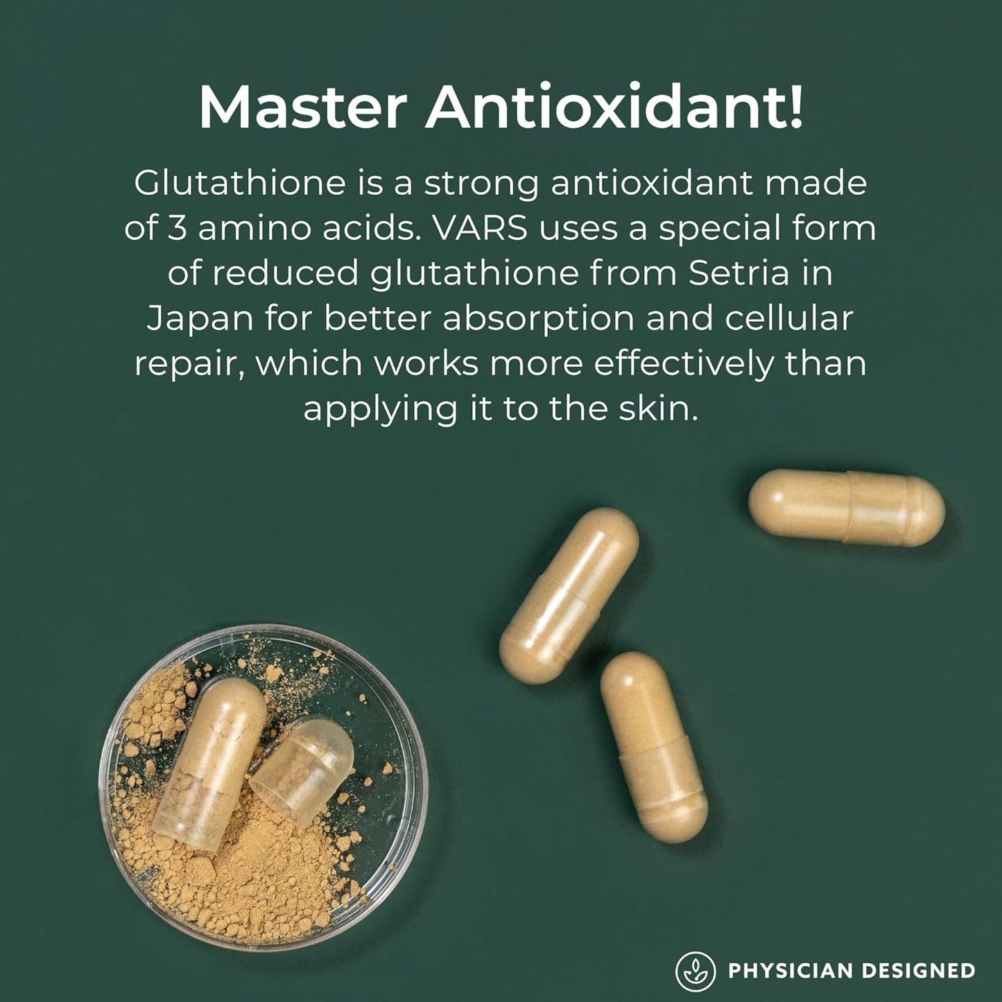 Powerful Glutathione Supplement Capsules 60 Count