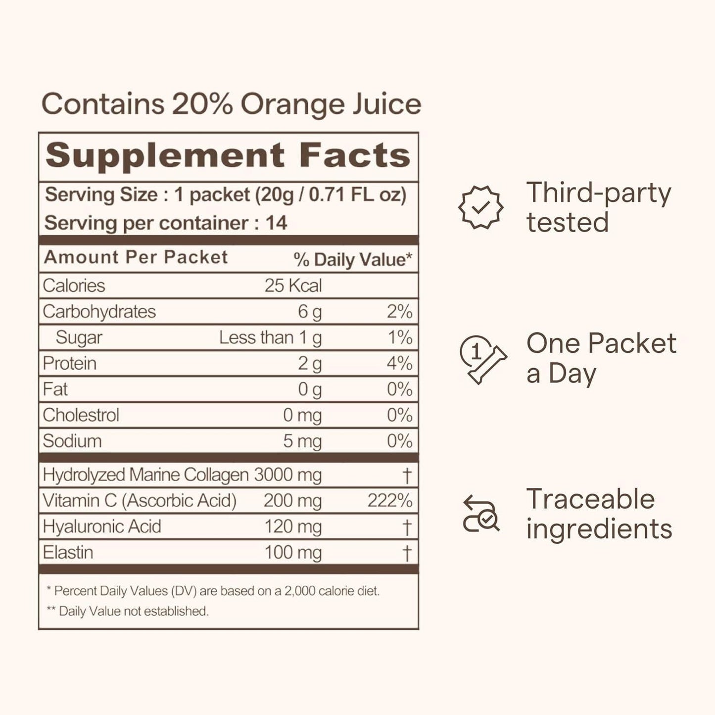Natural Collagen Orange Sticks for Glowing Skin