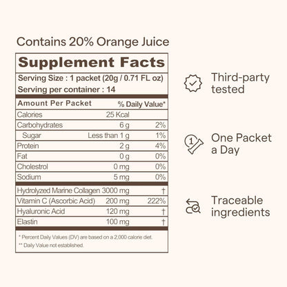 Natural Collagen Orange Sticks for Glowing Skin