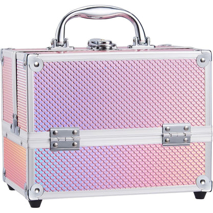 Glitter Pink 4 Tier Makeup Storage Case - Mycosmeticslondon
