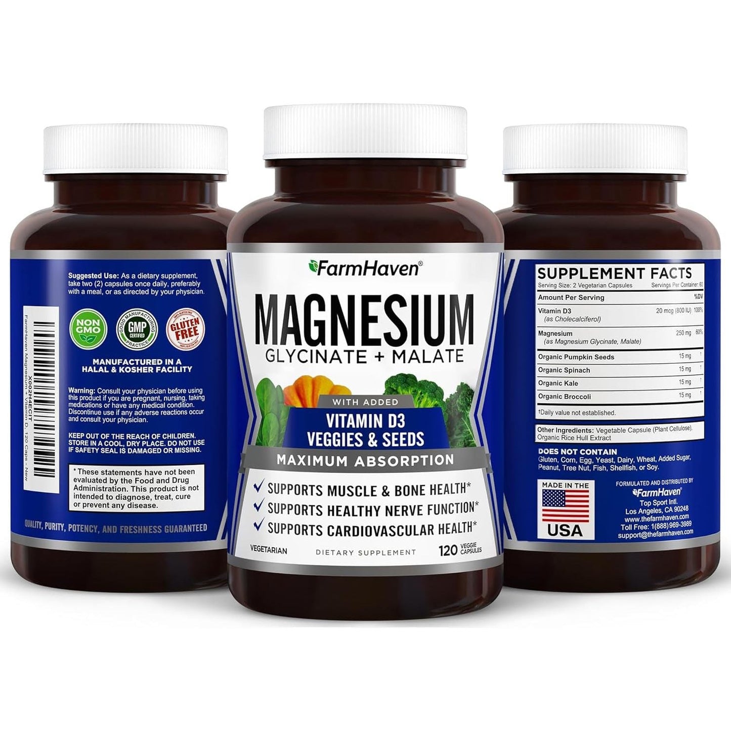 Best Magnesium Supplement with Vitamin D3 for Muscle & Bone Health