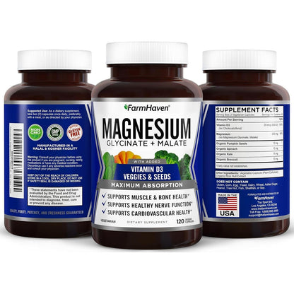 Best Magnesium Supplement with Vitamin D3 for Muscle & Bone Health